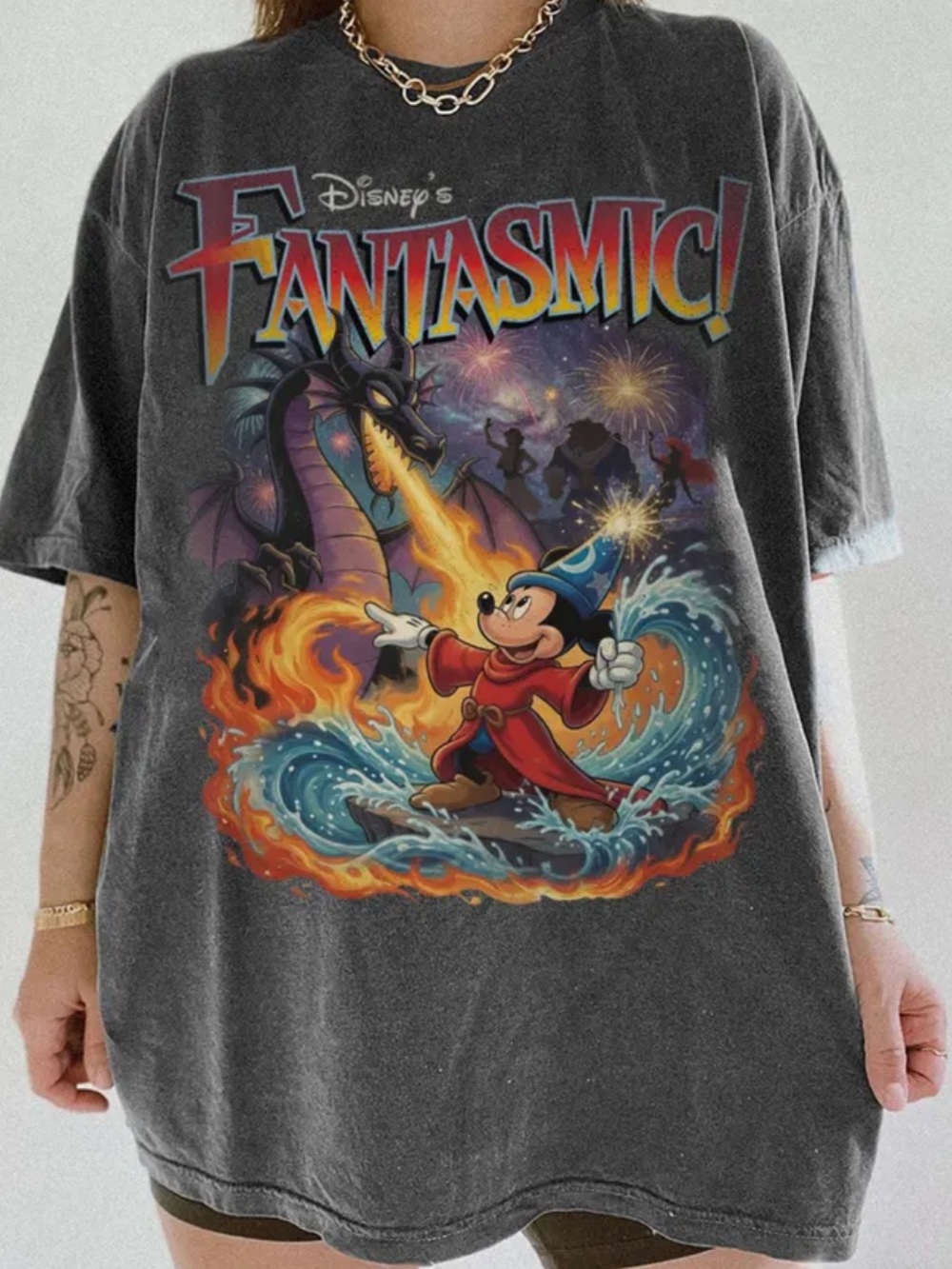 Comfort Colors Pepper Tee with Multicolor Fantasmic! Graphic
